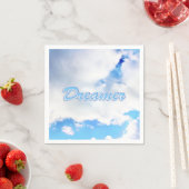 Dreamer Puffy weiße Wolken und Blue Sky Serviette (Beispiel)