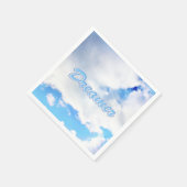 Dreamer Puffy weiße Wolken und Blue Sky Serviette (Ecke)