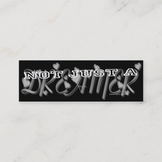 Dreamer - Social Media Personal Card Mini Visitenkarte (Vorderseite)