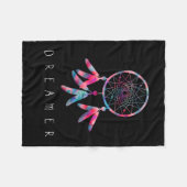 Dreamer Watercolor Dream Catcher Fleecedecke (Vorderseite (Horizontal))