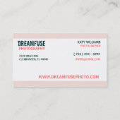 Dreamfuse 7 Foto-kundenspezifische Geschäfts-Karte Visitenkarte (Rückseite)