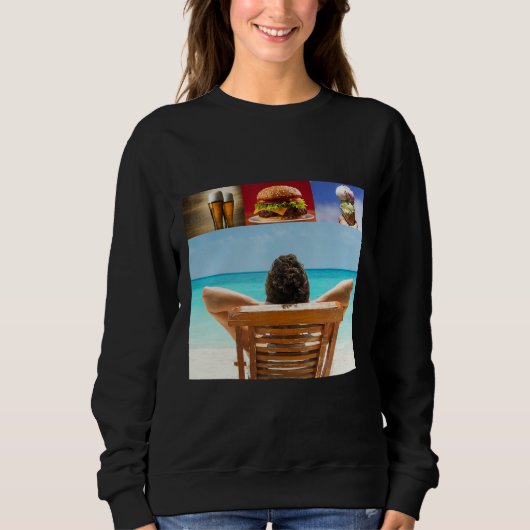 Dreaming about sleeping on the beach with beer ham sweatshirt (Vorderseite)