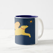 Dreaming - Blue Tasse-Stephen Huneck Zweifarbige Tasse (VorderseiteRechts)