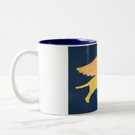 Dreaming - Blue Tasse-Stephen Huneck Zweifarbige Tasse (Links)
