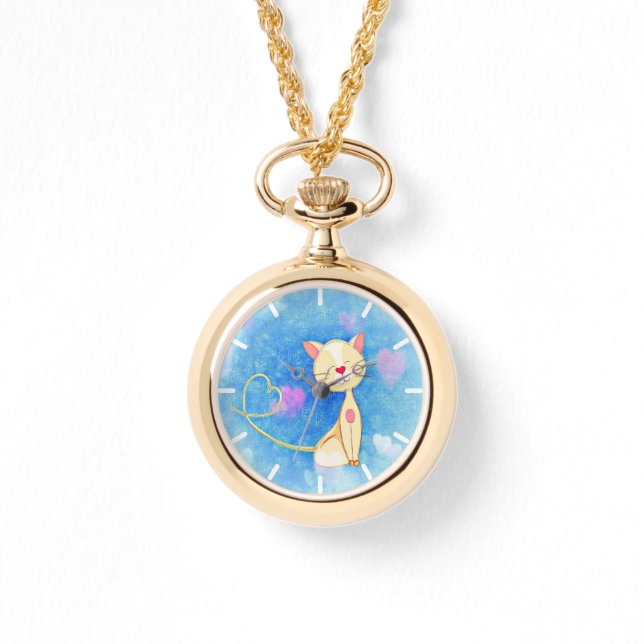Dreaming Cat Armbanduhr (Vorderseite)
