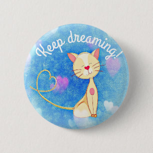Dreaming Cat Button