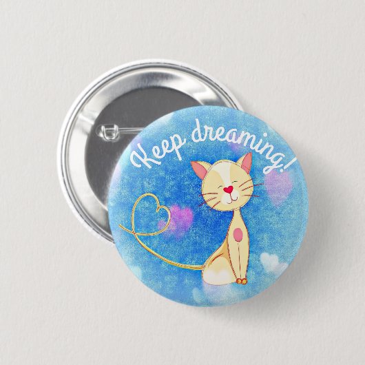 Dreaming Cat Button (Vorne & Hinten)