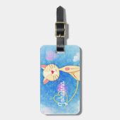 Dreaming Cat Gepäckanhänger (Vorderseite vertikal)