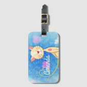 Dreaming Cat Gepäckanhänger (Vorderseite Vertikal)