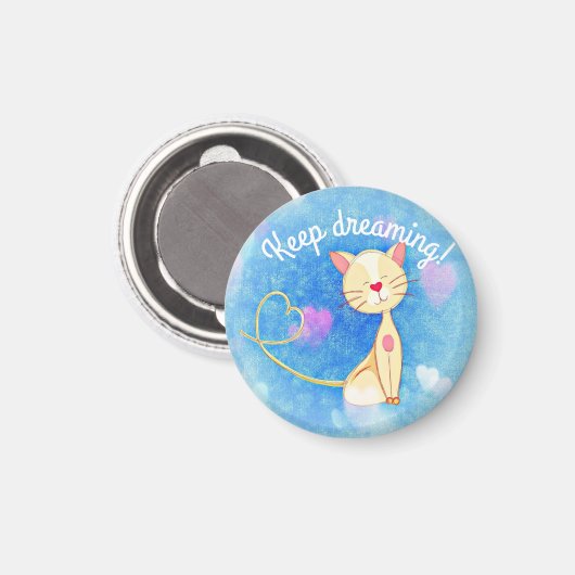 Dreaming Cat Magnet (Vorderseite/Rückseite)