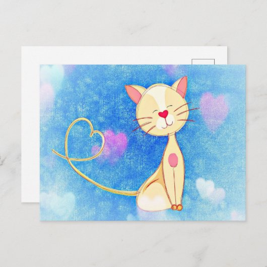 Dreaming Cat Postkarte (Vorne/Hinten)