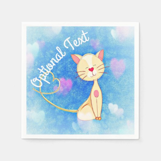Dreaming Cat Serviette (Vorderseite)