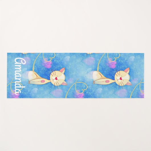 Dreaming Cat Yogamatte (Vorderseite (Horizontal))