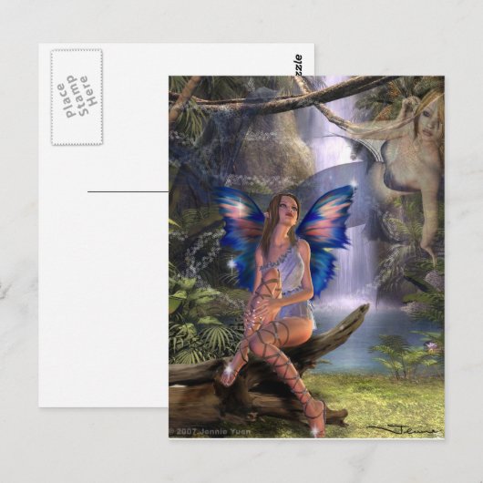 Dreaming Fairy (Postkarte) Postkarte (Vorne/Hinten)