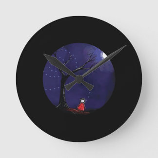 Dreaming Girl Clock Runde Wanduhr