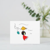 Dreaming Girl Postkarte (Stehend Vorderseite)