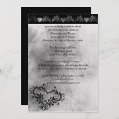 Dreaming Hearts Gothic Wedding Einladung (Vorne/Hinten)