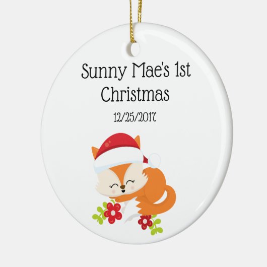 Dreaming Holiday Fox Ornament (Links)