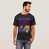 Dreaming in Neon: Cat and Astronaut T-Shirt (Vorne ganz)