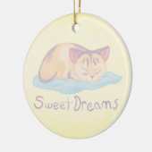 Dreaming Kitten Keramikornament (Links)