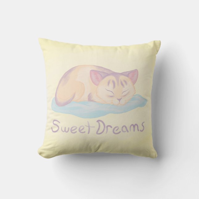 Dreaming Kitten Kissen (Vorderseite)