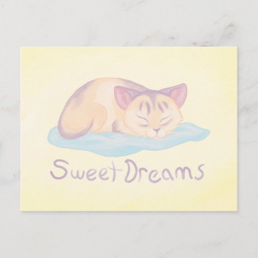 Dreaming Kitten Postkarte (Vorderseite)