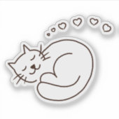 Dreaming Kitty Aufkleber (Vorderseite)