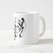 Dreaming-Labrador - leise Top-Down-Studie Jumbo-Tasse (Vorderseite Rechts)