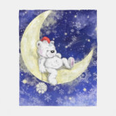 Dreaming Little Christmas Bear Fleece Blanket (Vorderseite)