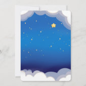 Dreaming New Arrival Bear Night Sky Baby Shower Einladung (Rückseite)