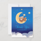 Dreaming New Arrival Teddy Bear Moon Thank You Dankeskarte (Vorderseite)
