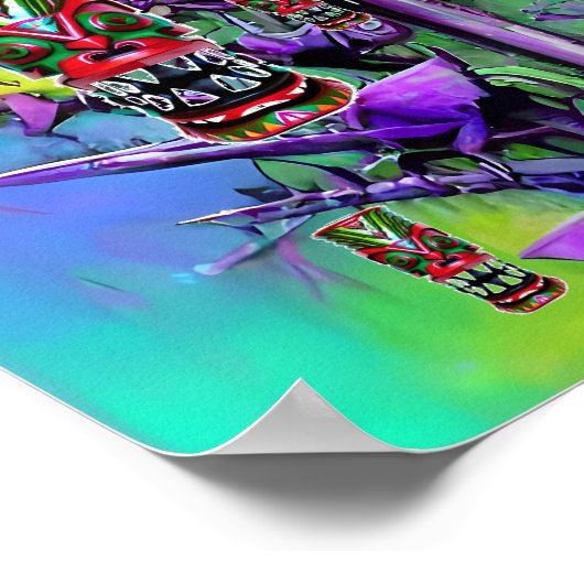 Dreaming of a Freaky Tiki Tree Poster (Ecke)