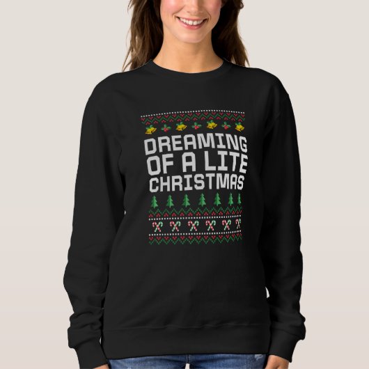 Dreaming of a Lite Christmas Food Xmas Foodie Chri Sweatshirt (Vorderseite)