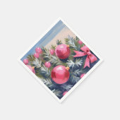 Dreaming of a Pink Christmas | Merry Watercolor Serviette (Ecke)