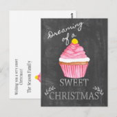 Dreaming of a Sweet Christmas! Postkarte (Vorne/Hinten)