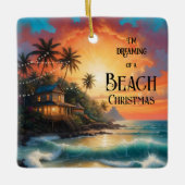 Dreaming of a Tropical Beach Christmas Ornament (Vorderseite)