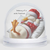 Dreaming of a White Christmas Duck Schneekugeln (Vorderseite)