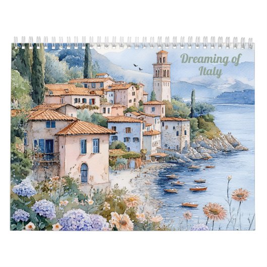 Dreaming of Italy | 2026 Watercolor Landscape Kalender (Titelbild)