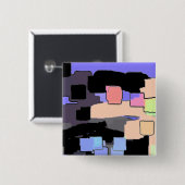 "Dreaming of Sky" Geometrische Kunst Button (Vorne & Hinten)