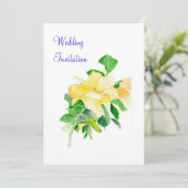 Dreaming Spires Rose Hochzeit Einladung (Stehend Vorderseite)