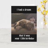 *DREAMING VON IHNEN AUF IHRER** 13. GEBURTSKARTE KARTE (Gelbe Blume)