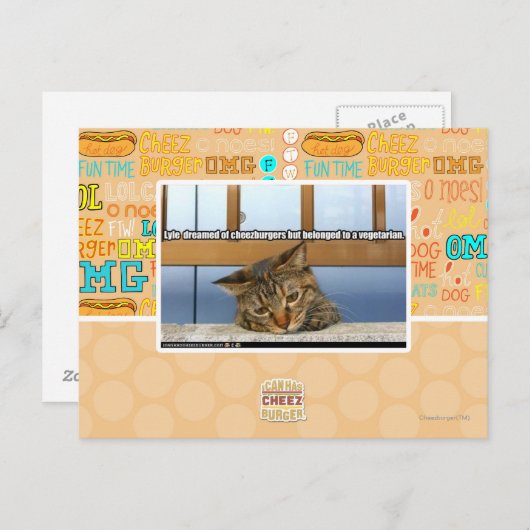 Dreaming von Käseburgern Postkarte (Vorne/Hinten)