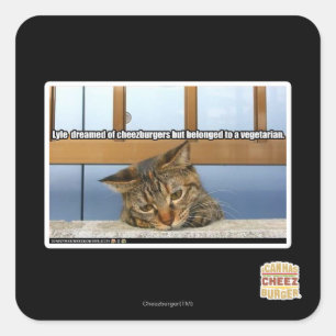 Dreaming von Käseburgern Quadratischer Aufkleber