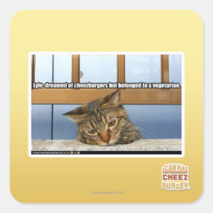 Dreaming von Käseburgern Quadratischer Aufkleber