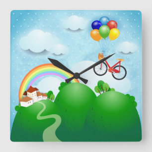 Dreamland Quadratische Wanduhr