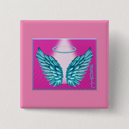 "Dreamlike Angelic Wings and Halo" Button (Vorderseite)