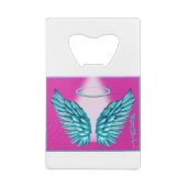 "Dreamlike Angelic Wings and Halo" Geldbeutel Flaschenöffner (Rückseite)