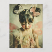 Dreamlike Children Portrait | Butterfly Whisper Postkarte (Vorderseite)