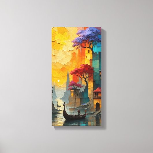  dreamlike cityscape artwork wall frame leinwanddruck (Vorderseite)