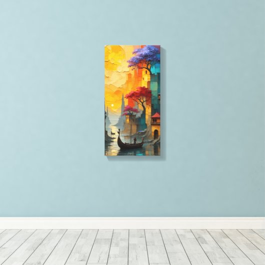 dreamlike cityscape artwork wall frame leinwanddruck (Insitu (Holzboden))